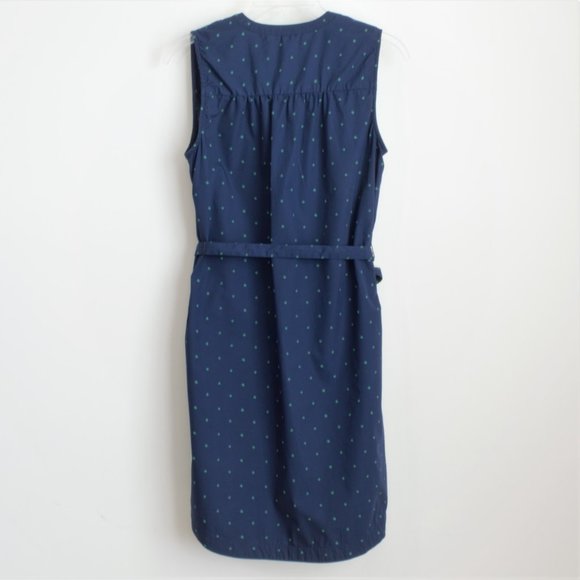 Old Navy sleeveless shirt dress, navy w/ dots, S - Picture 2 of 7
